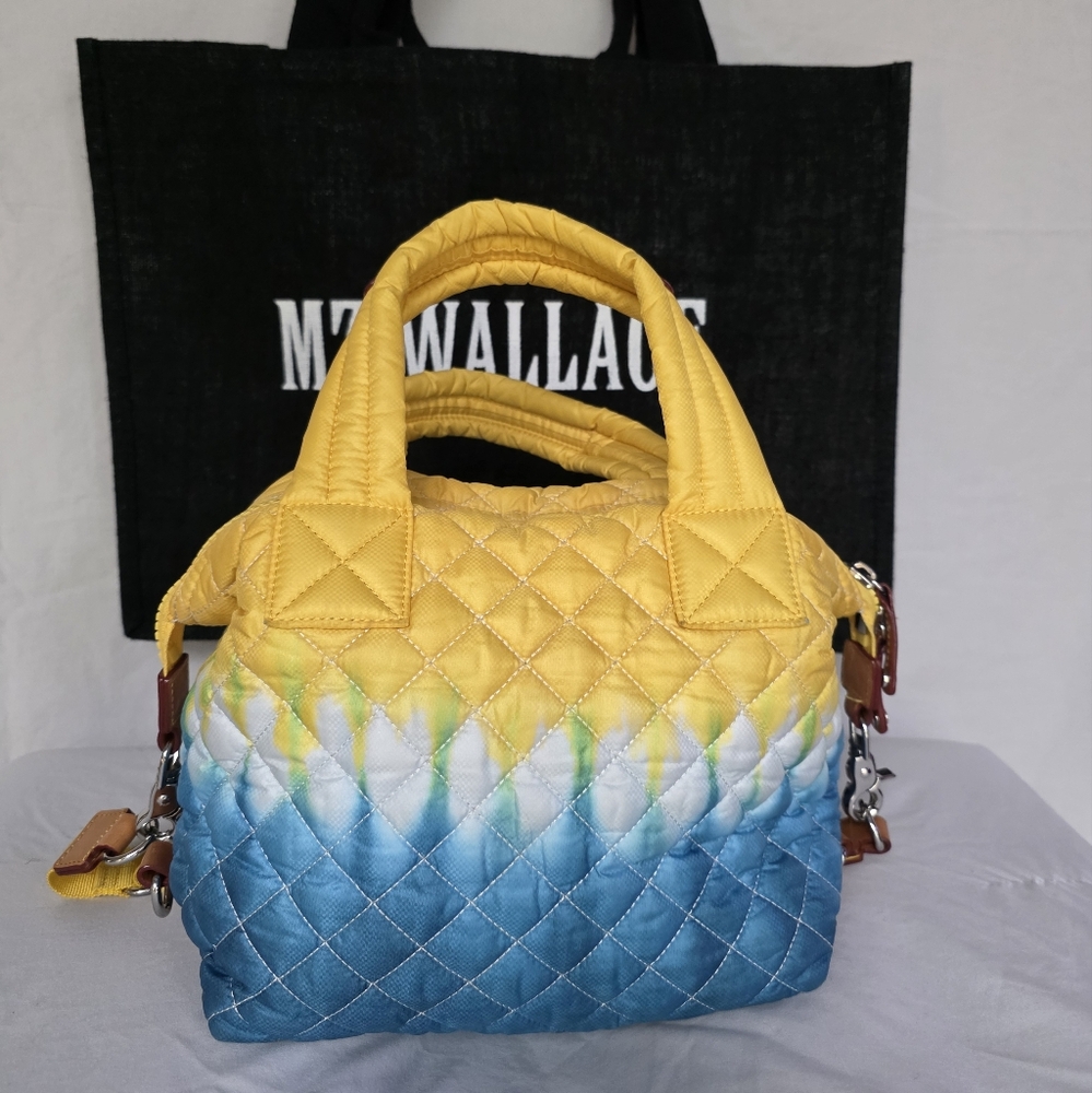 MZ Wallace Micro Sutton Bag Daffodil Tie Dye/Gold - Picture 2 of 16